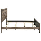 Kauffman Wood Eastern King Panel Bed Washed Taupe | Beige | Washed Taupe | 204191KE