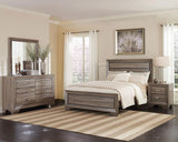 Kauffman Wood California King Panel Bed Washed Taupe | Beige | Washed Taupe | 204191KW