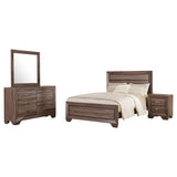 Kauffman 4-piece Queen Bedroom Set Washed Taupe | King / 4-piece / 204191Q-S4 | 204191Q-S4