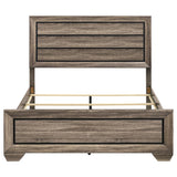 Kauffman Wood Queen Panel Bed Washed Taupe | Queen | Brown | Washed Taupe | 204191Q