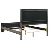 Kauffman Wood Queen Panel Bed Washed Taupe | Queen | Brown | Washed Taupe | 204191Q