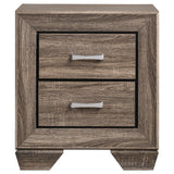Kauffman 2-drawer Nightstand Washed Taupe | Brown | Washed Taupe | 204192