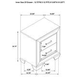 Kauffman 2-drawer Nightstand Washed Taupe | Brown | Washed Taupe | 204192