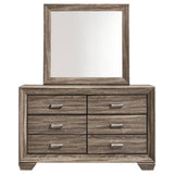 Kauffman 6-drawer Dresser with Mirror Washed Taupe | King | Beige | Washed Taupe | 204193M
