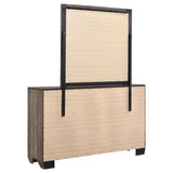 Kauffman 6-drawer Dresser with Mirror Washed Taupe | King | Beige | Washed Taupe | 204193M