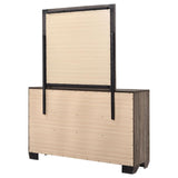 Kauffman 6-drawer Dresser with Mirror Washed Taupe | King | Beige | Washed Taupe | 204193M