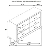 Kauffman 6-drawer Dresser Washed Taupe | Brown | Washed Taupe | 204193