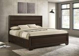 Kauffman Wood Storage Panel Bed Dark Cocoa