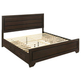 Kauffman Wood Eastern King Storage Panel Bed Dark Cocoa | Brown | Dark Cocoa | 204390KE