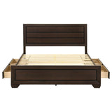 Kauffman Wood Eastern King Storage Panel Bed Dark Cocoa | Brown | Dark Cocoa | 204390KE