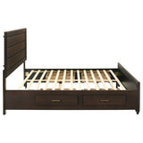 Kauffman Wood Eastern King Storage Panel Bed Dark Cocoa | Brown | Dark Cocoa | 204390KE