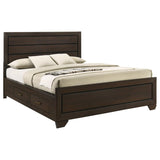 Kauffman Wood California King Storage Panel Bed Dark Cocoa | Brown | Dark Cocoa | 204390KW