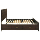 Kauffman Wood California King Storage Panel Bed Dark Cocoa | Brown | Dark Cocoa | 204390KW