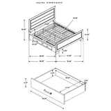 Kauffman Wood California King Storage Panel Bed Dark Cocoa | Brown | Dark Cocoa | 204390KW