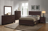 Kauffman Wood California King Storage Panel Bed Dark Cocoa | Brown | Dark Cocoa | 204390KW