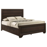Kauffman Wood Queen Storage Panel Bed Dark Cocoa | Queen | Brown | Dark Cocoa | 204390Q
