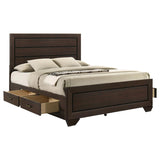 Kauffman Wood Queen Storage Panel Bed Dark Cocoa | Queen | Brown | Dark Cocoa | 204390Q