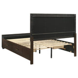 Kauffman Wood Queen Storage Panel Bed Dark Cocoa | Queen | Brown | Dark Cocoa | 204390Q