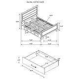 Kauffman Wood Queen Storage Panel Bed Dark Cocoa | Queen | Brown | Dark Cocoa | 204390Q