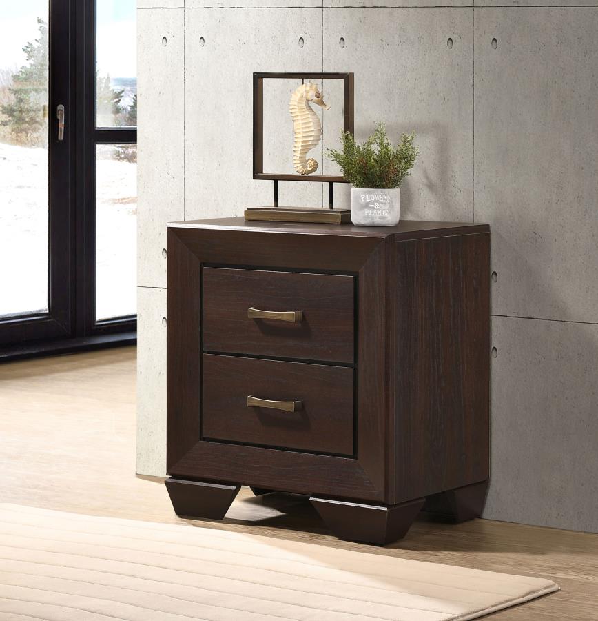 Kauffman 2-drawer Nightstand Dark Cocoa | Brown | Dark Cocoa | 204392