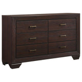 Kauffman 6-drawer Dresser Dark Cocoa | Brown | Dark Cocoa | 204393