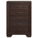 Kauffman 5-drawer Bedroom Chest Dark Cocoa | Brown | Dark Cocoa | 204395