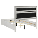Miranda 54-inch Upholstered Full Panel Bed White | White | 205110F