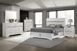 Miranda 54-inch Upholstered Full Panel Bed White | White | 205110F