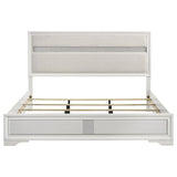 Miranda 54-inch Upholstered Eastern King Panel Bed White | White | 205110KE