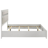 Miranda 54-inch Upholstered Eastern King Panel Bed White | White | 205110KE