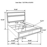 Miranda 54-inch Upholstered Eastern King Panel Bed White | White | 205110KE