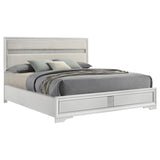 Miranda 54-inch Upholstered California King Panel Bed White | White | 205110KW