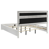 Miranda 54-inch Upholstered California King Panel Bed White | White | 205110KW