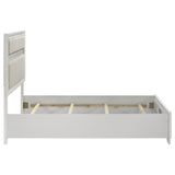 Miranda 54-inch Upholstered Queen Panel Bed White | White | 205110Q