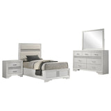 Miranda 4-piece Twin Bedroom Set White | Gallery | 205110T-S4 205110F-S4 205110Q-S4 205111F-S4 205111Q-S4 205111T-S4 205110KE-S4 205111KE-S4 205110KW-S4 205111KW-S4 205110T-S5 205111T-S5 205110F-S5 205111F-S5 205110Q-S5 205111Q-S5 205110KE-S5 205111KE-S5 205110KW-S5 205111KW-S5