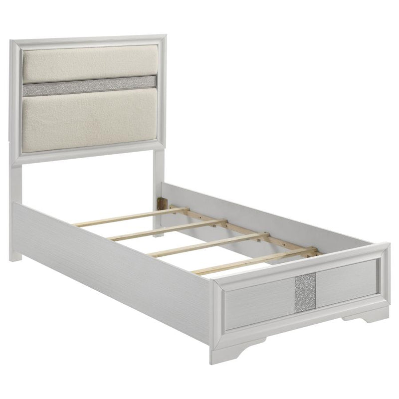 Miranda 54-inch Upholstered Panel Bed White