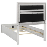 Miranda 54-inch Upholstered Twin Panel Bed White | Twin | White | 205110T