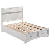 Miranda 51-inch Wood Full Storage Panel Bed White | White | 205111F