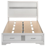 Miranda 51-inch Wood Full Storage Panel Bed White | White | 205111F