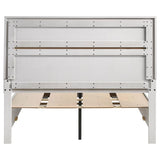 Miranda 51-inch Wood Full Storage Panel Bed White | White | 205111F