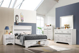 Miranda 51-inch Wood Full Storage Panel Bed White | White | 205111F