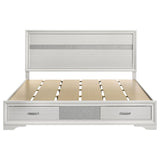 Miranda 51-inch Wood Eastern King Storage Panel Bed White | White | 205111KE