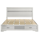 Miranda 51-inch Wood California King Storage Panel Bed White | White | 205111KW