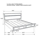 Miranda 51-inch Wood California King Storage Panel Bed White | White | 205111KW