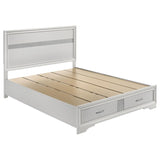 Miranda 51-inch Wood Queen Storage Panel Bed White | White | 205111Q