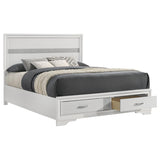 Miranda 51-inch Wood Queen Storage Panel Bed White | White | 205111Q