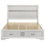 Miranda 51-inch Wood Queen Storage Panel Bed White | White | 205111Q