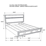 Miranda 51-inch Wood Queen Storage Panel Bed White | White | 205111Q