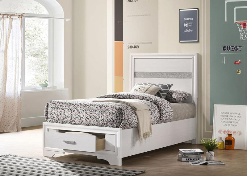 Miranda 51-inch Wood Storage Panel Bed White