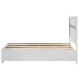 Miranda 51-inch Wood Twin Storage Panel Bed White | Twin | White | 205111T